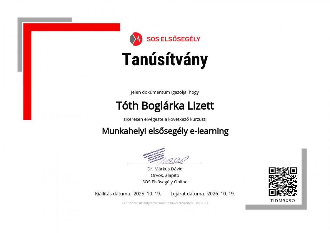 Tanúsítvány
